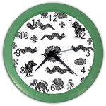 Aztecs pattern Color Wall Clocks Front