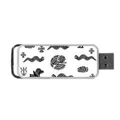 Aztecs Pattern Portable Usb Flash (one Side) by Valentinaart