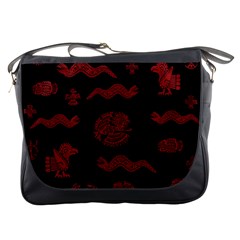 Aztecs Pattern Messenger Bags by Valentinaart