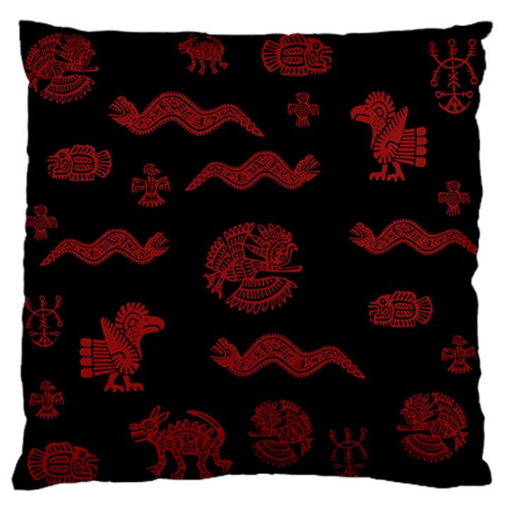 Aztecs pattern Large Flano Cushion Case (One Side)