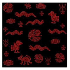 Aztecs Pattern Large Satin Scarf (square) by Valentinaart