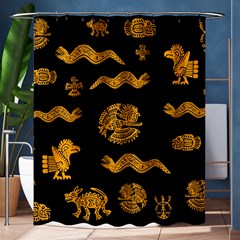 Aztecs Pattern Shower Curtain 60  X 72  (medium)  by Valentinaart