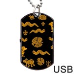 Aztecs pattern Dog Tag USB Flash (Two Sides) Front