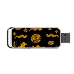 Aztecs Pattern Portable Usb Flash (one Side) by Valentinaart