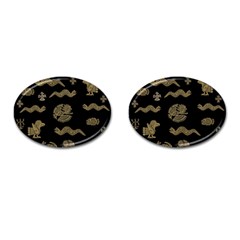 Aztecs Pattern Cufflinks (oval) by Valentinaart