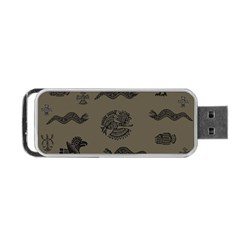 Aztecs Pattern Portable Usb Flash (one Side) by Valentinaart