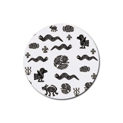 Aztecs pattern Rubber Coaster (Round) 