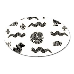 Aztecs pattern Oval Magnet