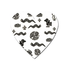 Aztecs pattern Heart Magnet