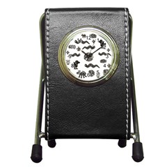 Aztecs pattern Pen Holder Desk Clocks