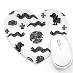 Aztecs pattern Heart Mousepads Front