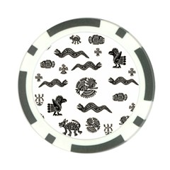 Aztecs pattern Poker Chip Card Guard