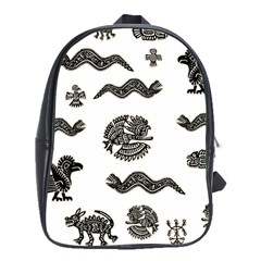 Aztecs pattern School Bags (XL) 