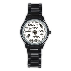 Aztecs pattern Stainless Steel Round Watch