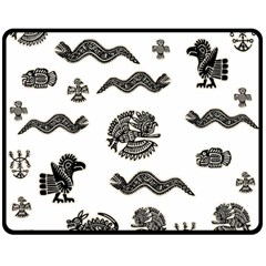 Aztecs pattern Double Sided Fleece Blanket (Medium) 