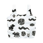 Aztecs pattern Full Print Recycle Bags (M)  Back