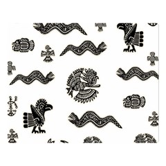 Aztecs pattern Double Sided Flano Blanket (Large) 