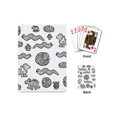 Aztecs Pattern Playing Cards (mini)  by Valentinaart