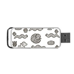 Aztecs Pattern Portable Usb Flash (one Side) by Valentinaart