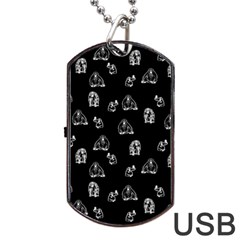 Chimpanzee Dog Tag Usb Flash (one Side) by Valentinaart