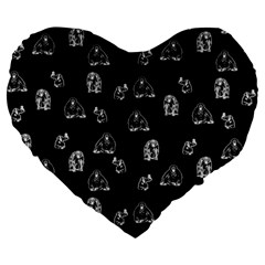 Chimpanzee Large 19  Premium Heart Shape Cushions by Valentinaart