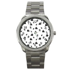 Chimpanzee Sport Metal Watch by Valentinaart