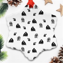 Chimpanzee Snowflake Ornament (two Sides)