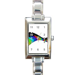 Rainbow Piano  Rectangle Italian Charm Watch by Valentinaart