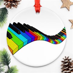 Rainbow Piano  Ornament (round) by Valentinaart