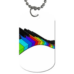 Rainbow Piano  Dog Tag (one Side)