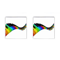 Rainbow Piano  Cufflinks (square)