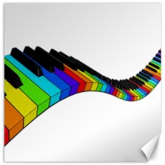 Rainbow Piano  Canvas 16  X 16   by Valentinaart