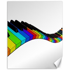 Rainbow Piano  Canvas 16  X 20   by Valentinaart