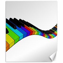 Rainbow Piano  Canvas 20  X 24   by Valentinaart