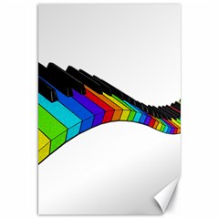 Rainbow Piano  Canvas 20  X 30   by Valentinaart