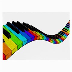 Rainbow Piano  Large Glasses Cloth (2-side) by Valentinaart