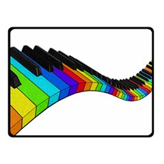 Rainbow Piano  Fleece Blanket (small) by Valentinaart