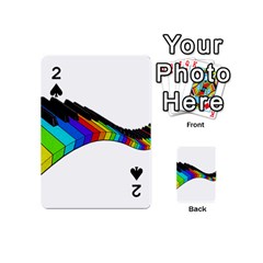 Rainbow Piano  Playing Cards 54 (mini)  by Valentinaart