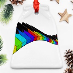 Rainbow Piano  Bell Ornament (two Sides) by Valentinaart