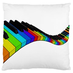 Rainbow Piano  Large Cushion Case (two Sides) by Valentinaart