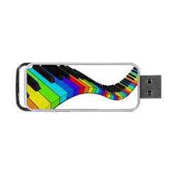 Rainbow Piano  Portable Usb Flash (one Side) by Valentinaart