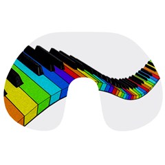 Rainbow Piano  Travel Neck Pillows by Valentinaart