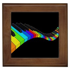 Rainbow Piano  Framed Tiles by Valentinaart