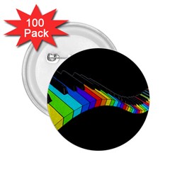 Rainbow Piano  2 25  Buttons (100 Pack)  by Valentinaart