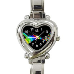 Rainbow Piano  Heart Italian Charm Watch by Valentinaart