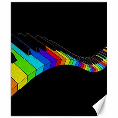 Rainbow Piano  Canvas 8  X 10  by Valentinaart