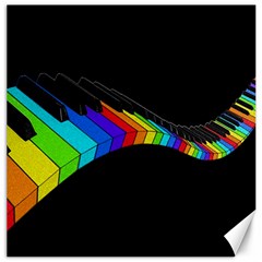 Rainbow Piano  Canvas 12  X 12   by Valentinaart