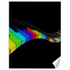 Rainbow Piano  Canvas 18  X 24   by Valentinaart