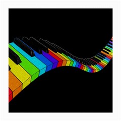 Rainbow Piano  Medium Glasses Cloth (2-side) by Valentinaart