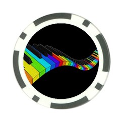 Rainbow Piano  Poker Chip Card Guard (10 Pack) by Valentinaart